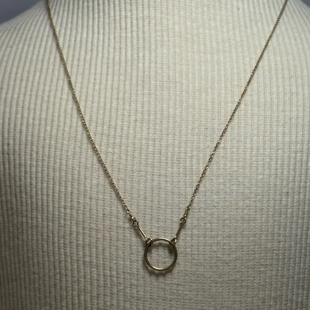 Circular Pendant Gold Filled Minimalist Necklace